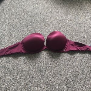 Victoria’s Secret Maroon Strapless Bra 32D